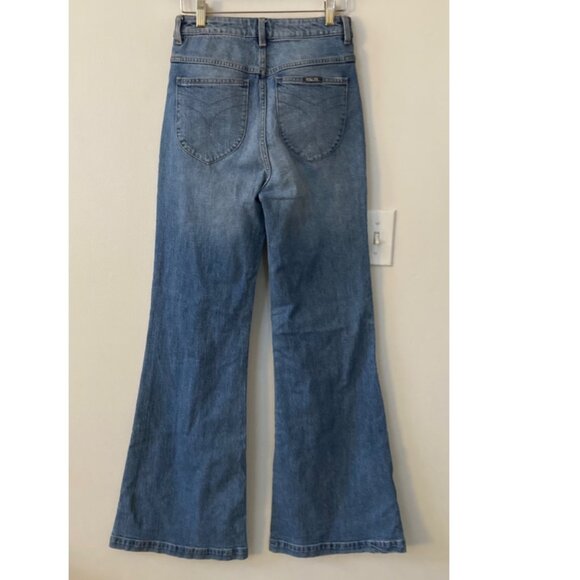 Rolla's Eastcoast Flare Jeans in Karen Blue - Picture 11 of 16